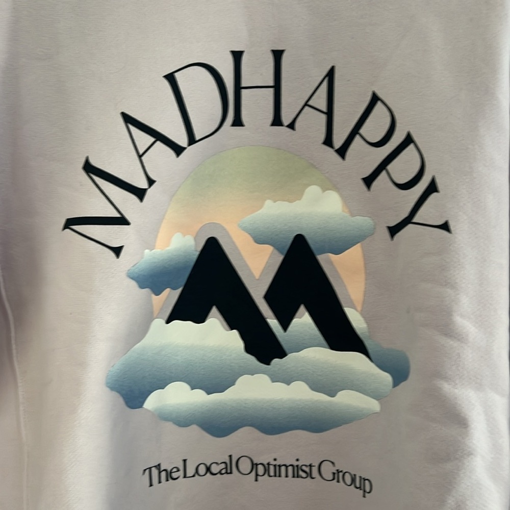 NWT Madhappy Local Optimist Outdoors Fleece Crewneck XS - Picture 5 of 9